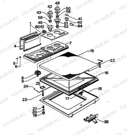 Взрыв-схема стиральной машины Electrolux WH214 - Схема узла W30 Panel,User manual B