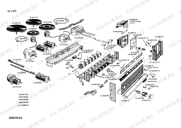 Схема №2 HL7470 с изображением Мотор вентилятора для духового шкафа Siemens 00105470