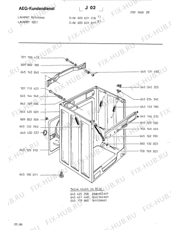 Взрыв-схема стиральной машины Aeg LAV1001 - Схема узла Housing 001