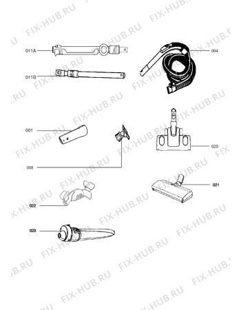 Взрыв-схема пылесоса Electrolux Z5944 - Схема узла Hose