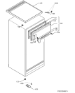 Схема №1 ERF2406FOX с изображением Часть корпуса для холодильника Aeg 2063871046