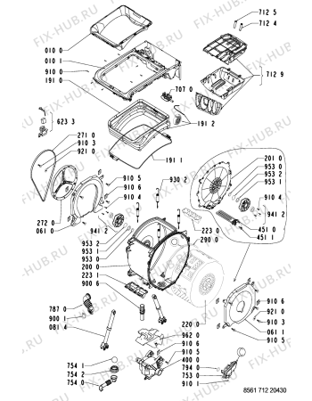 Схема №1 AWT 7123 с изображением Обшивка для стиралки Whirlpool 481245219867