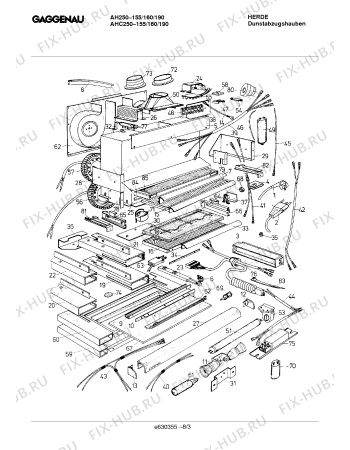 Схема №6 AH250190 с изображением Вставка для электровытяжки Bosch 00097871