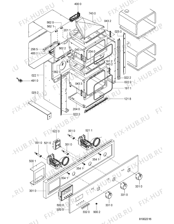 Схема №2 LPR828 (F092486) с изображением Инструкция по эксплуатации для плиты (духовки) Indesit C00371989