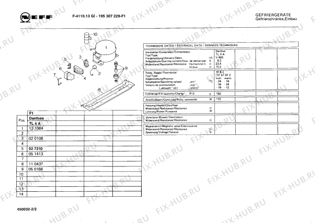 Взрыв-схема холодильника Neff 195307229 F4110.13GI - Схема узла 02