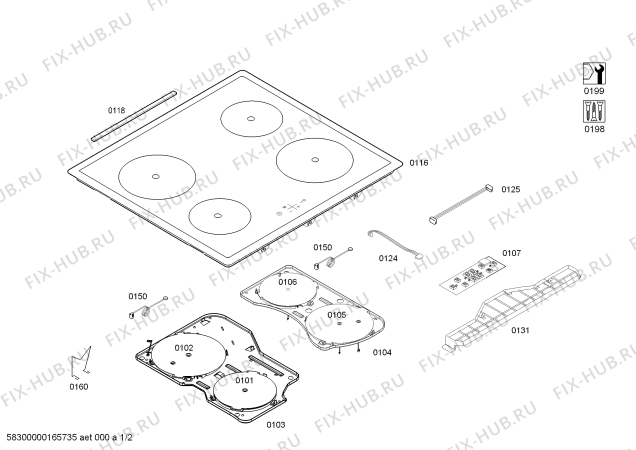 Схема №1 EH645QA11E SE.4I.60.SQ.X.X.BAS - Simplify с изображением Стеклокерамика для плиты (духовки) Siemens 00684940