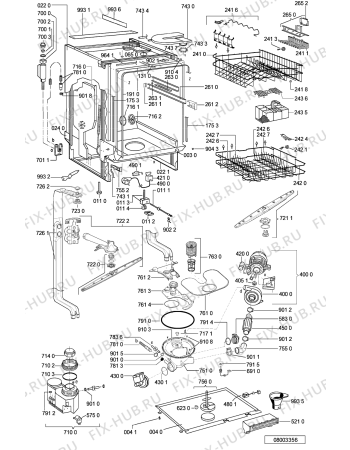 Схема №2 ADP 5340 WH с изображением Панель для посудомоечной машины Whirlpool 481245372338