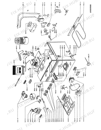 Взрыв-схема плиты (духовки) Whirlpool AKG 245/WH/WP - Схема узла