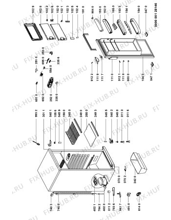 Схема №1 ARA 22 с изображением Лоток (форма) для холодильной камеры Whirlpool 481946678421