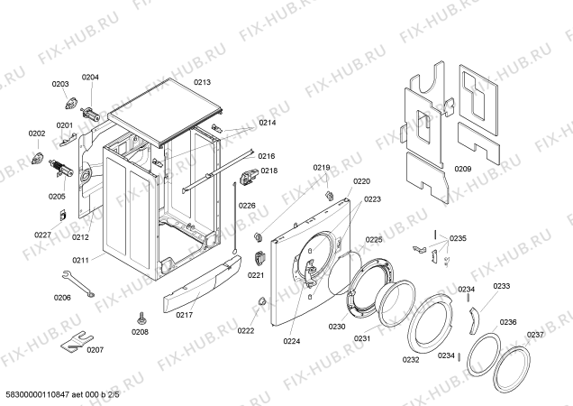 Схема №5 WFR167ANL Maxx Comfort Aquastar 1600 с изображением Ручка для стиралки Bosch 00497677