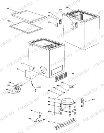 Схема №1 CF200   -White (342003, FC-26DD4SNA) с изображением Ящичек для холодильника Gorenje 162596