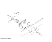 Схема №4 B16E42W0 с изображением Панель управления для плиты (духовки) Bosch 00671504