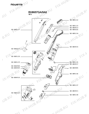 Схема №2 RH865701/9A0 с изображением Щёточка для пылесоса Rowenta RS-RH5139