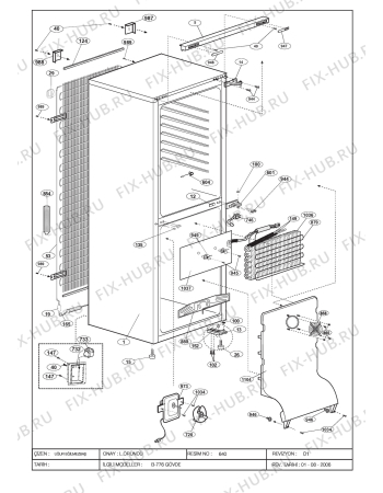 Взрыв-схема холодильника Beko BEKO CHE 31000 (7212148713) - CABINET ASSY. (B-776)