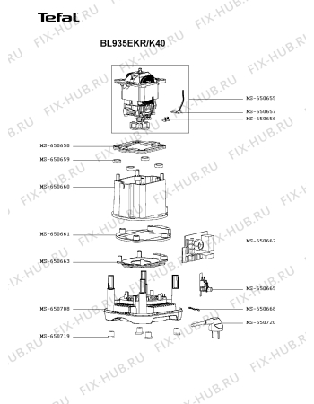 Схема №3 BL935EKR/K40 с изображением Субмодуль для блендера (миксера) Tefal MS-650702