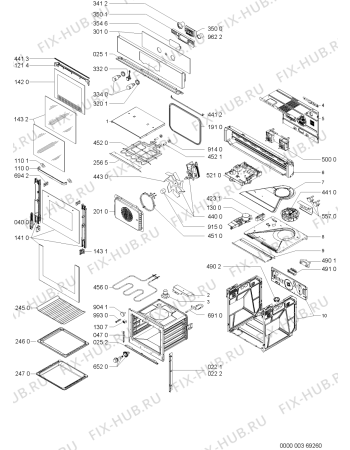 Схема №1 AKZ 179/IX с изображением Панель для электропечи Whirlpool 481245240147