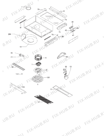 Схема №1 DF612W (162392, J515I1M202LSB) с изображением Клавиша для электровытяжки Gorenje 262325