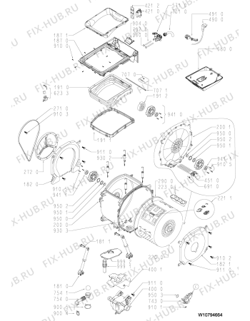 Схема №2 WP12T497 с изображением Всякое для стиральной машины Whirlpool 481010807118