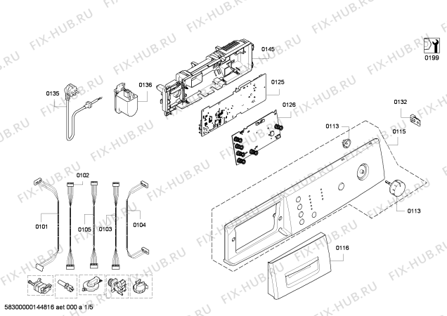 Схема №5 WAE28194 Maxx 6 VarioPerfect с изображением Ручка для стиральной машины Bosch 00655911