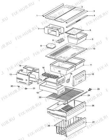 Взрыв-схема холодильника Zanussi ZF56/37FF - Схема узла Furniture