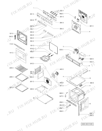 Схема №1 AKP 758/WH с изображением Переключатель для плиты (духовки) Whirlpool 481941128982