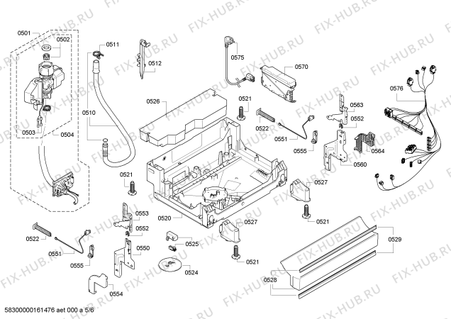 Схема №4 SMS40D18EU, AquaStop с изображением Инструкция по эксплуатации для электропосудомоечной машины Bosch 00730972