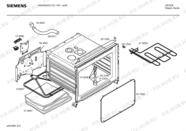 Схема №5 HS24024CC Siemens с изображением Инструкция по эксплуатации для электропечи Siemens 00583393