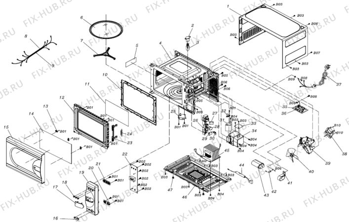 Схема №1 CMO-200DS (197944, WP700DY20) с изображением Дверь для микроволновки Gorenje 237990