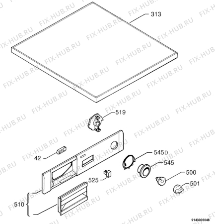 Взрыв-схема стиральной машины Zanussi FL501 - Схема узла Command panel 037