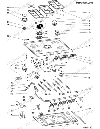 Схема №1 G760DX (F028792) с изображением Горелка для электропечи Indesit C00093886