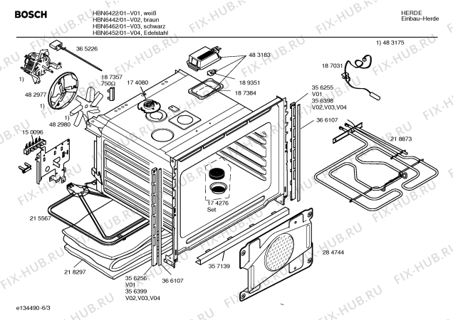 Схема №5 HBN6422 с изображением Панель управления для плиты (духовки) Bosch 00369572