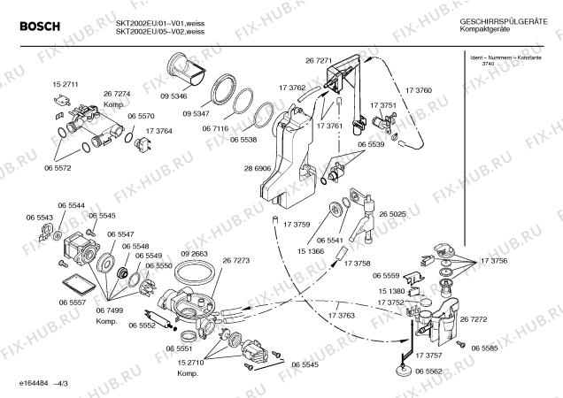 Запчасти Для Посудомоечной Машины Bosch SKT2002EU Купить В Москве.