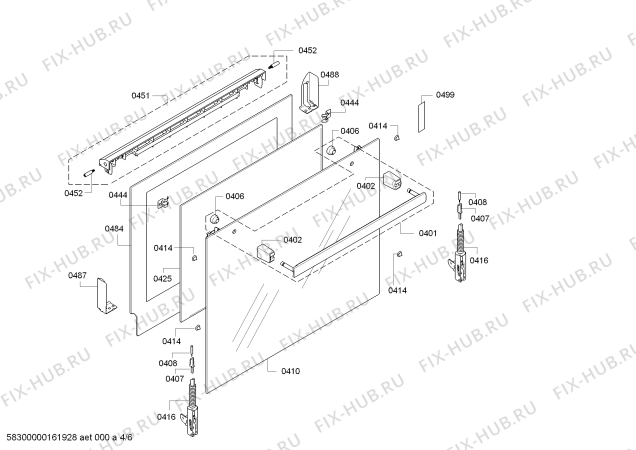Схема №4 HBA23B450 с изображением Панель управления для духового шкафа Bosch 00669064
