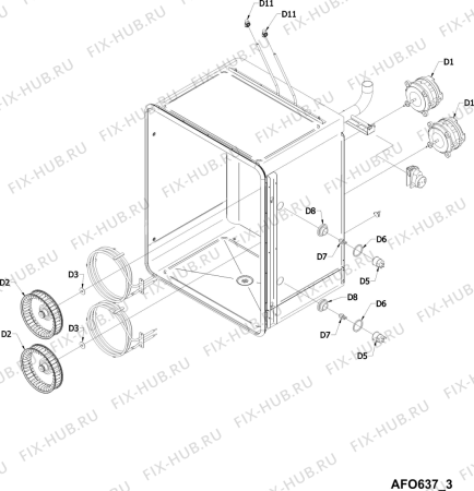 Схема №5 AFO 637 с изображением Дверца для плиты (духовки) Whirlpool 482000018264