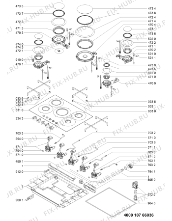Схема №1 AKT799IXL с изображением Конфорка для плиты (духовки) Whirlpool 481010718006