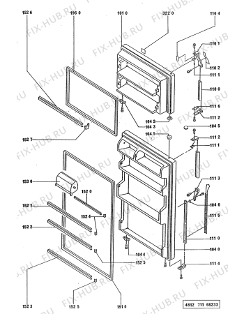 Схема №6 ARG 468/G/1 с изображением Вставка для холодильника Whirlpool 481946689039