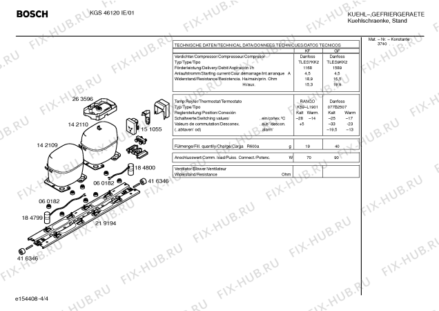 Взрыв-схема холодильника Bosch KGS46120IE - Схема узла 04