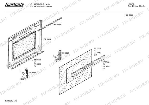 Схема №5 CH11220 с изображением Фронтальное стекло для электропечи Bosch 00277709