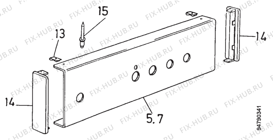 Взрыв-схема комплектующей Zanussi Z5531 - Схема узла Section 4