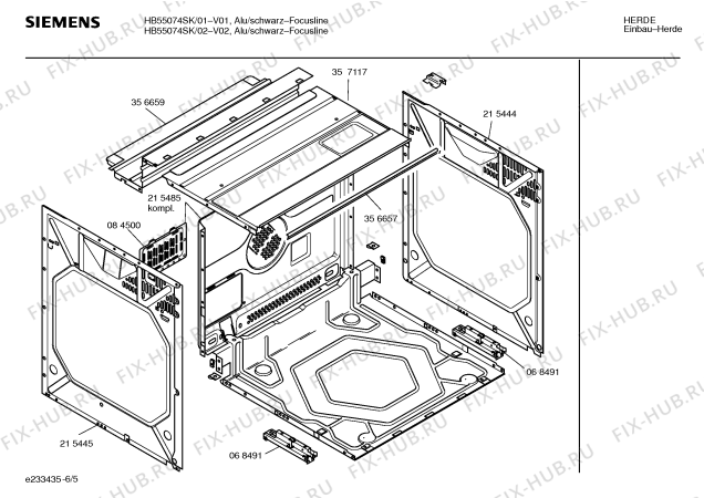Схема №4 HB55074SK с изображением Инструкция по эксплуатации для духового шкафа Siemens 00527064