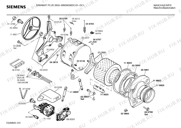 Схема №3 WM39330DC SIWAMAT PLUS 3933 с изображением Панель для стиралки Siemens 00285482