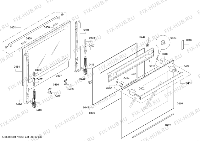 Взрыв-схема плиты (духовки) Bosch HEG78U150D Bosch - Схема узла 04