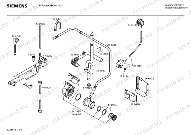 Схема №4 CR60810IL CONSTRUCTA CR6081 с изображением Кронштейн для стиральной машины Bosch 00354863