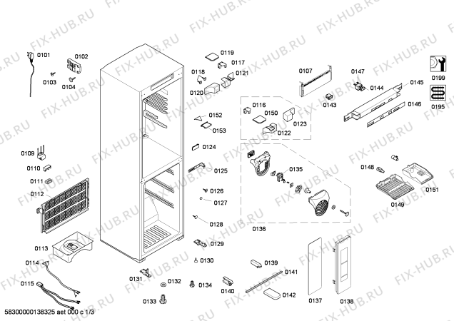Схема №3 KK20E66TI с изображением Декоративная панель для холодильника Siemens 00446394