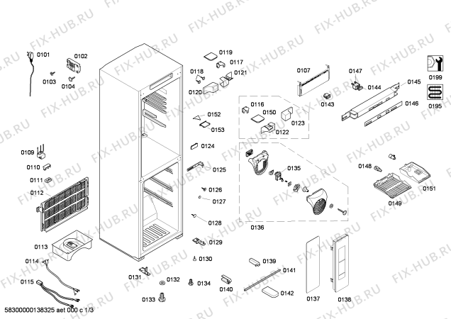 Схема №3 KK20E66RTI с изображением Декоративная панель для холодильника Siemens 00700312