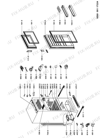 Схема №1 1 DI-229 с изображением Дверка для холодильной камеры Whirlpool 481944268669