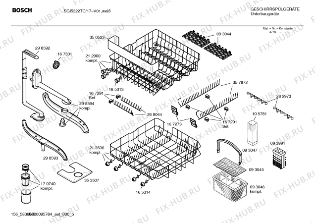 Схема №5 SGI5322TC с изображением Инструкция по эксплуатации для посудомойки Bosch 00526402