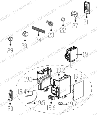 Схема №1 KAS35NDCINVF2 (498511) с изображением Плата управления для кондиционера Gorenje 467589