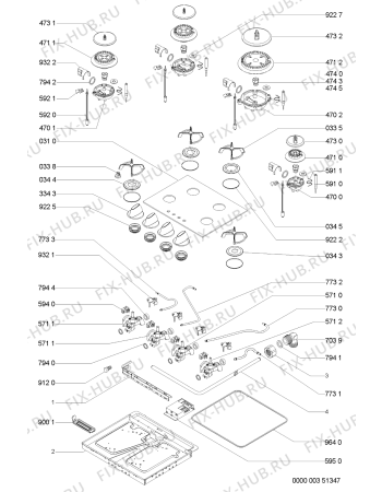 Схема №1 AKM 435 NB с изображением Затычка для плиты (духовки) Whirlpool 481244038984