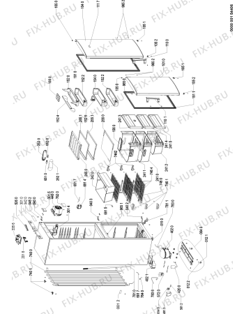 Схема №1 ARC 5896 IX с изображением Сенсорная панель для холодильника Whirlpool 480132100463